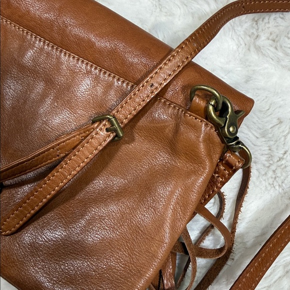 Brown Fringe Leather Crossbody Bag - Picture 5 of 9